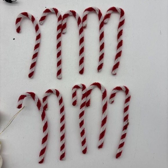 Vtg Lot of 25 Flocked Kitschy Mini Christmas Ornaments Santa Elf Satin Balls - Picture 5 of 11